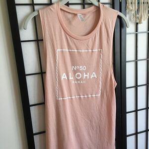 Pink Hawaii Aloha tank